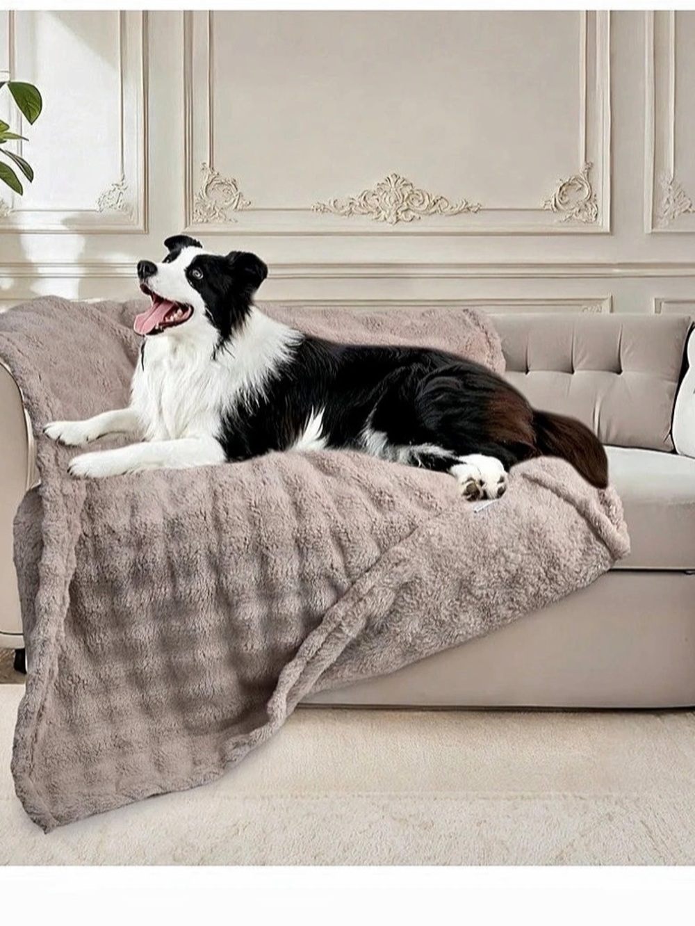 Zakapaws Bubble Fleece Dog Blanket Fluffy Washable Pet Blanket 40”x60”